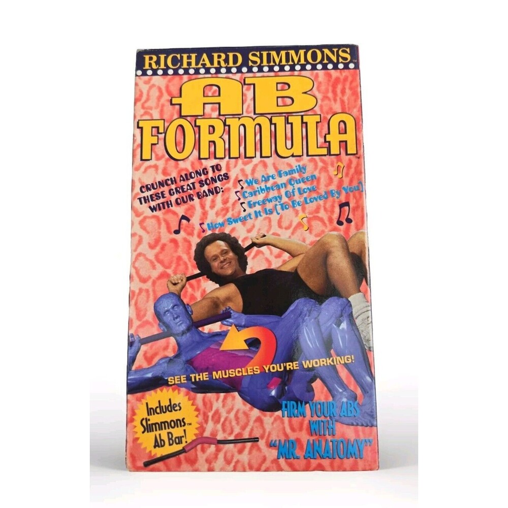 Vintage AB Formula VHS VCR Video Tape Movie Richard Simmons Workout Exercise